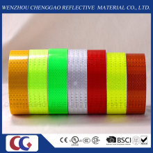 Película reflectante de la etiqueta engomada de la barrera de la cinta del barricading del PVC (C3500-O)